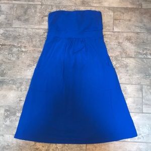 Susana Monaco royal blue strapless dress